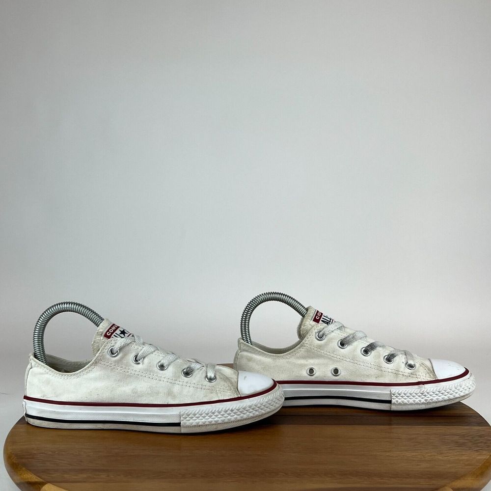 Big Kids Converse Allstar White Lace Up Casual Shoes‎ Sneakers Size 3 Y GUC